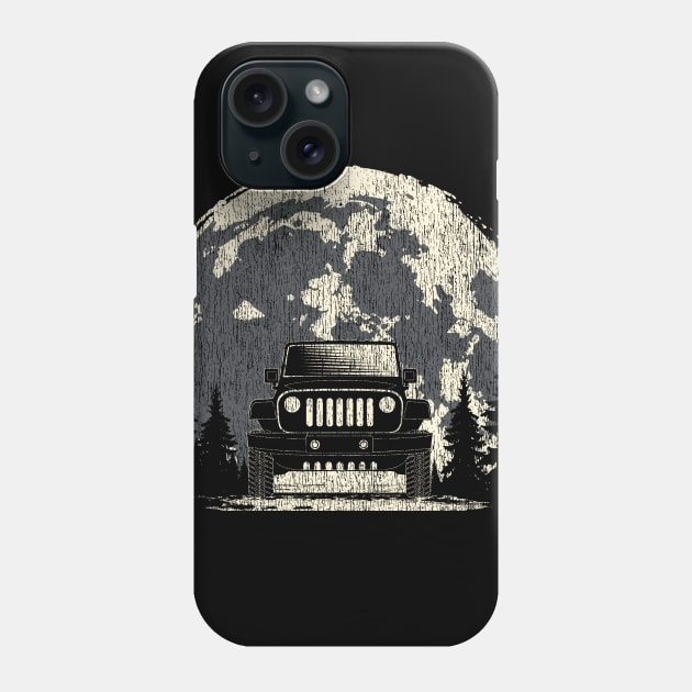 Jeep Under The Moon Night Rider For Men and Women Phone Case by Dailygrind