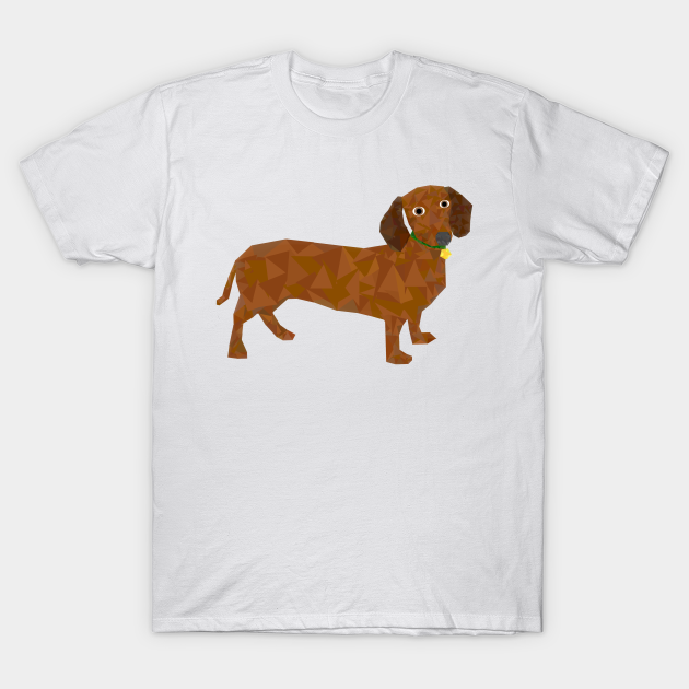 Discover Geometric Sausage Dog - Sausage Dog - T-Shirt