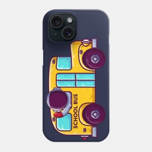 Cute Astronaut School Bus Cartoon Phone Case