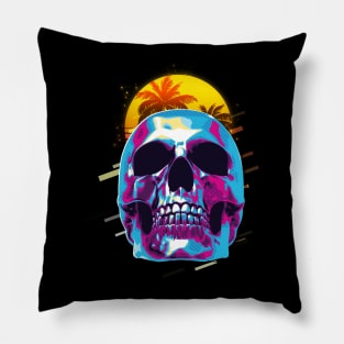 Skull retro80s Pillow