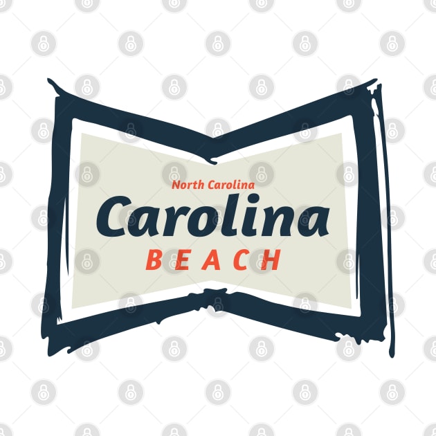 Carolina Beach, NC Summertime Vacationing Bowtie Sign by Contentarama