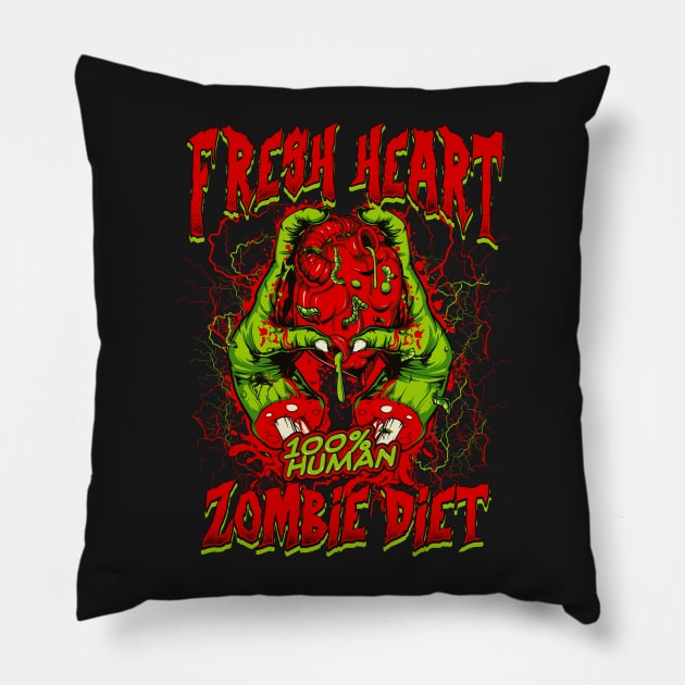 Fresh Heart Pillow by Dark Planet Tees