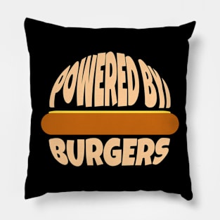 Powered by Burgers Pillow