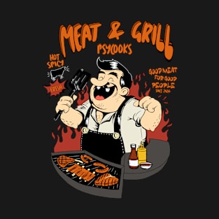 Meat and grill tshirt logo and artwork T-Shirt