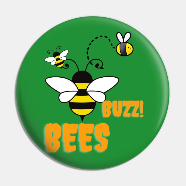 Bees Buzz Pin by JeDrin