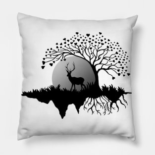 Full Moon Stag Pillow