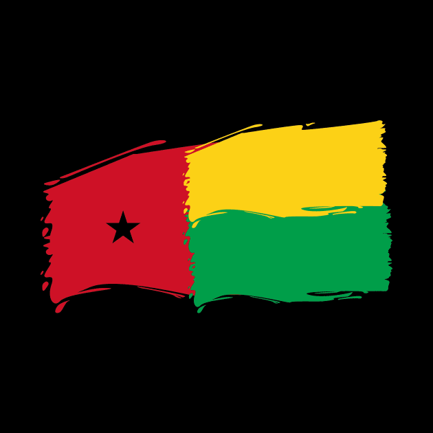 Guinea-Bissau painted flag by Luso Store