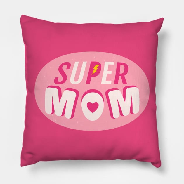 Cute design for Super mom Pillow by Sir13