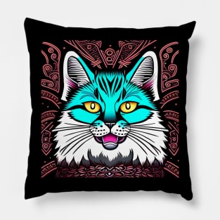 Mandala Cat Pillow