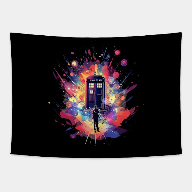 dr who Tapestry by a cat cooking