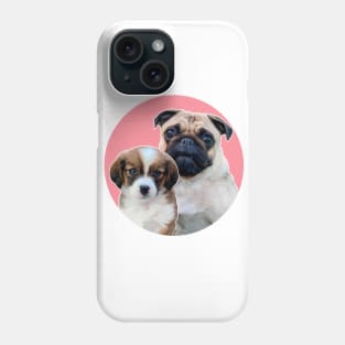 A Pug and a Puppy Phone Case