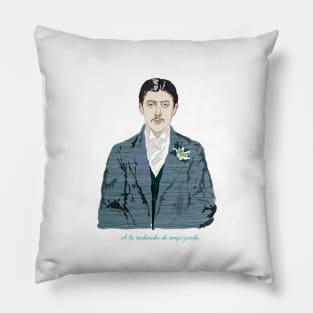 Marcel Proust portrait Pillow