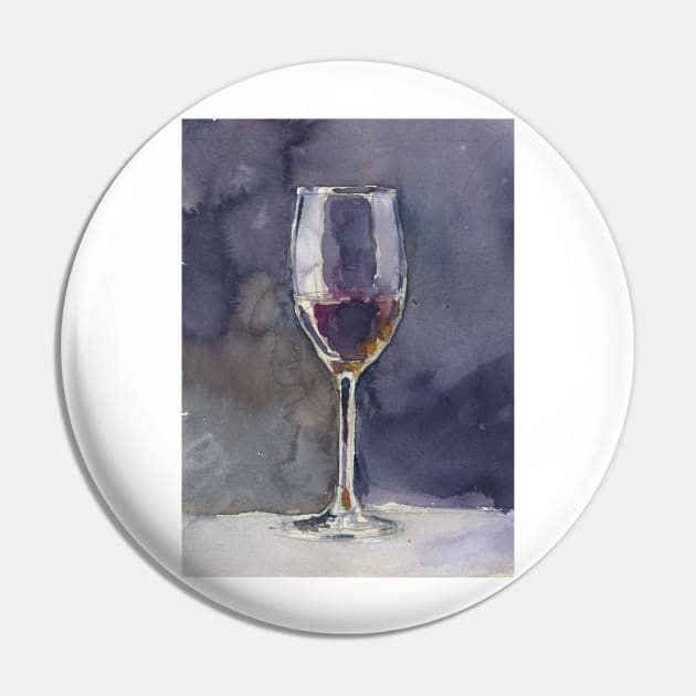 Happy Hour - Wine Glass Pin by dfrdesign