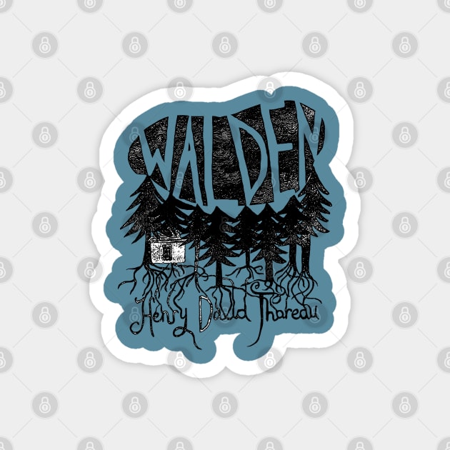 Walden (black) Magnet by louweasely