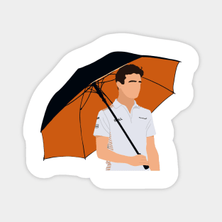 Lando Norris with a McLaren umbrella Magnet