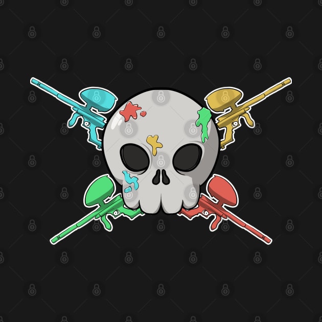 Paintball crew Jolly Roger pirate flag (no caption) by RampArt