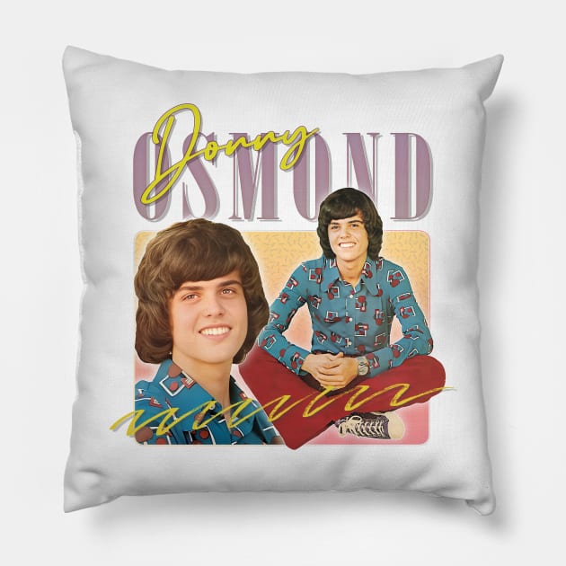 Donny Osmond / Retro 70s Aesthetic Fan Design Pillow by DankFutura