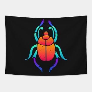 Trippy Psychedelic Rave Scarab Beetle Tapestry