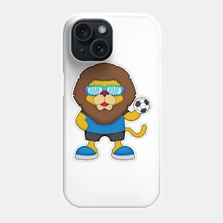 Lion as Soccer player with Soccer Phone Case