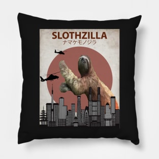 Slothzilla Sloth Giant Monster Parody Pillow