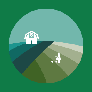 Simplified Farming Landscape T-Shirt