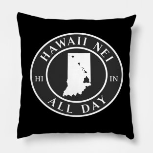 Roots Hawaii and Indiana by Hawaii Nei All Day Pillow