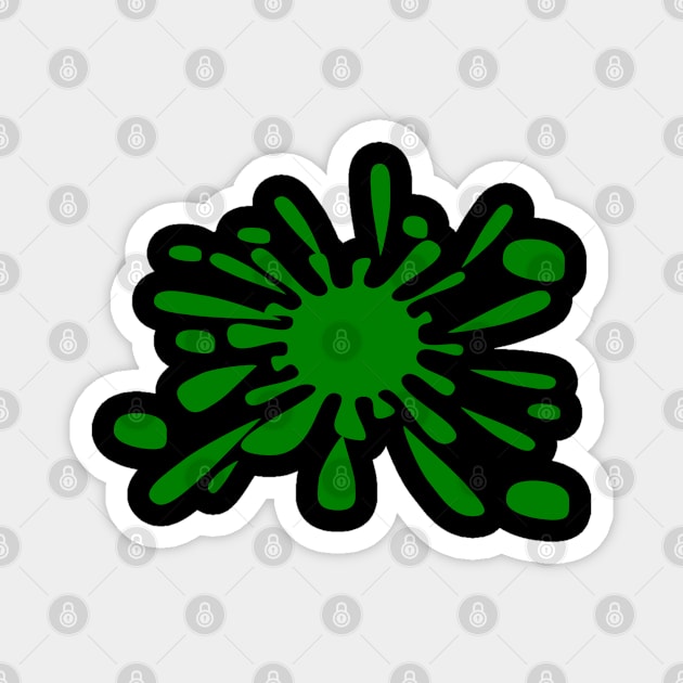 Splat - Green Magnet by Boo Face Designs