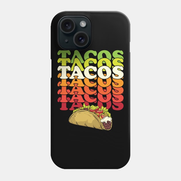 Retro Taco Phone Case by tommartinart