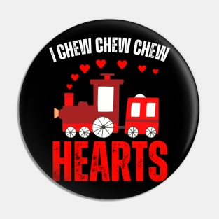 Kids valentines heart crusher train Pin