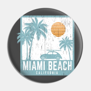 Miami Beach California distressed Pin