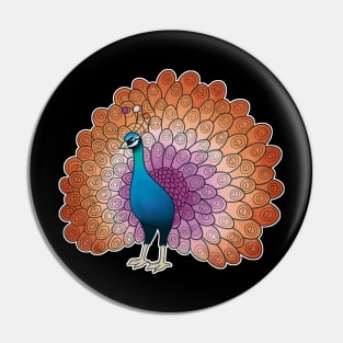 Lesbian Pride Peacock Pin