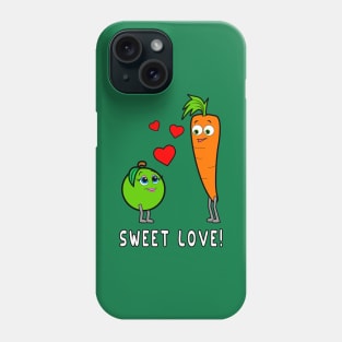 Apple and Carrot in Love Phone Case