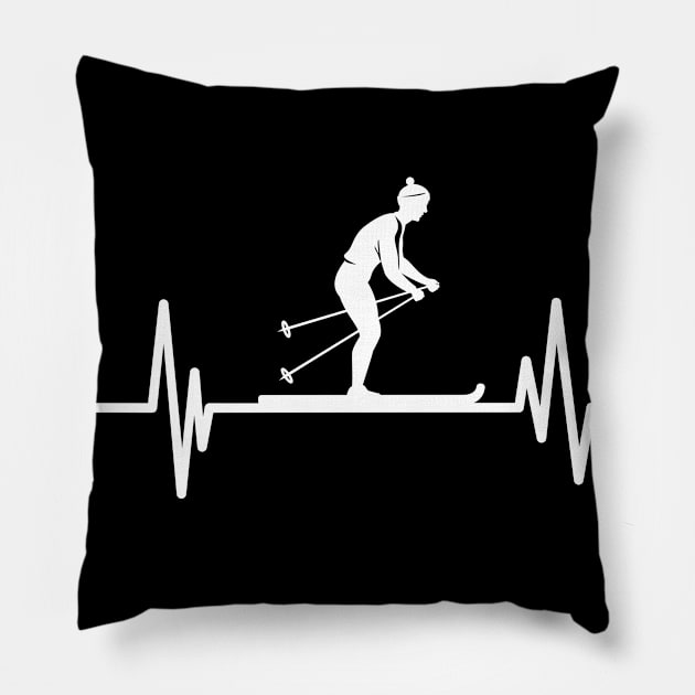 Heartbeat Snowboarding Birthday snowboarder Player .snowboard Pillow by mezy