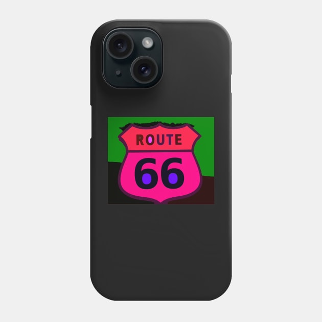 Colorful Route 66 Phone Case by dltphoto