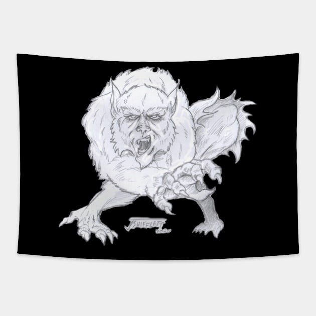 The Man Wolf Tapestry by ShifflettArt Studios