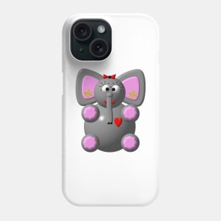 Cute Elephant wearing Earrings Phone Case