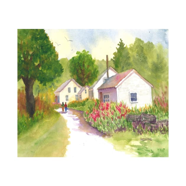 Port Clyde Maine Street Scene by ROSEANN MESERVE 