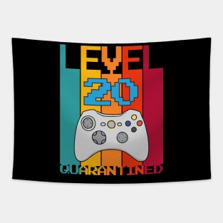 Level 20 Quarantined 20th Video Gamer Quarantine birthday Tapestry