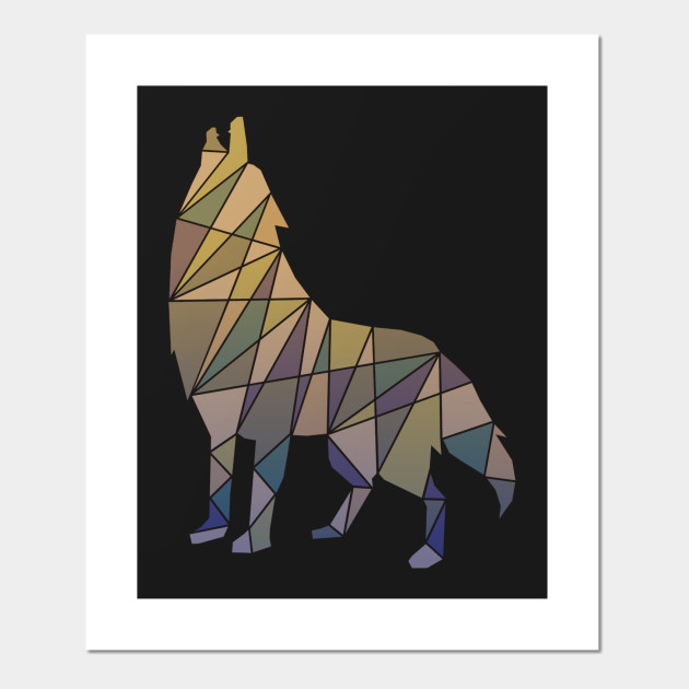 Geometric Wolf Wall Art Teepublic 2028643 1