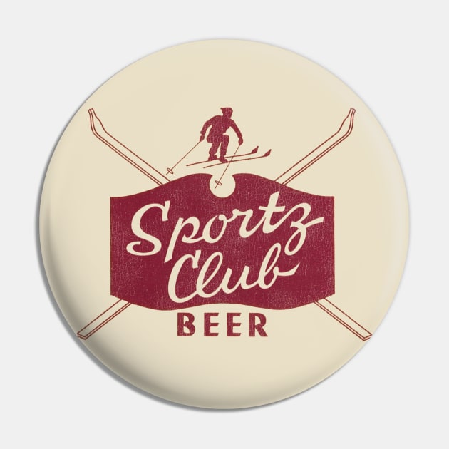 Sportz Club Beer Retro Defunct Breweriana Pin by darklordpug