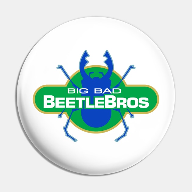 Minimalist Beetle Bros Logo Pin by GodPunk