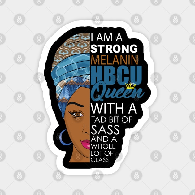 Melanin HBCU Black Queen Magnet by blackartmattersshop