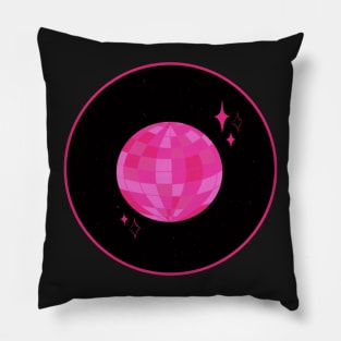 Pink Disco Ball Pillow