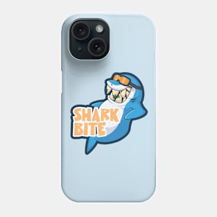 Blue shark with orange glasses character Phone Case