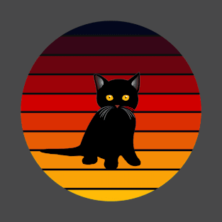 Vintage Black Cat T-Shirt
