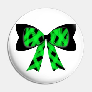 Bright green streak bow Pin