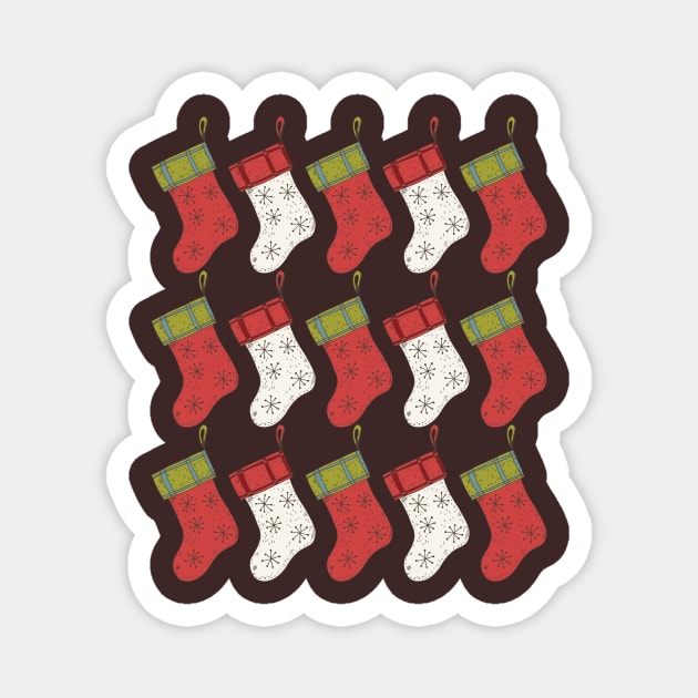 Christmas Stockings Magnet by SWON Design