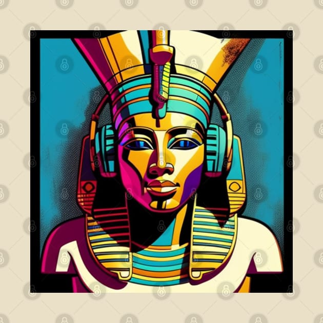 Ancient Egyptian Headphones Music Graphic by musicgeniusart