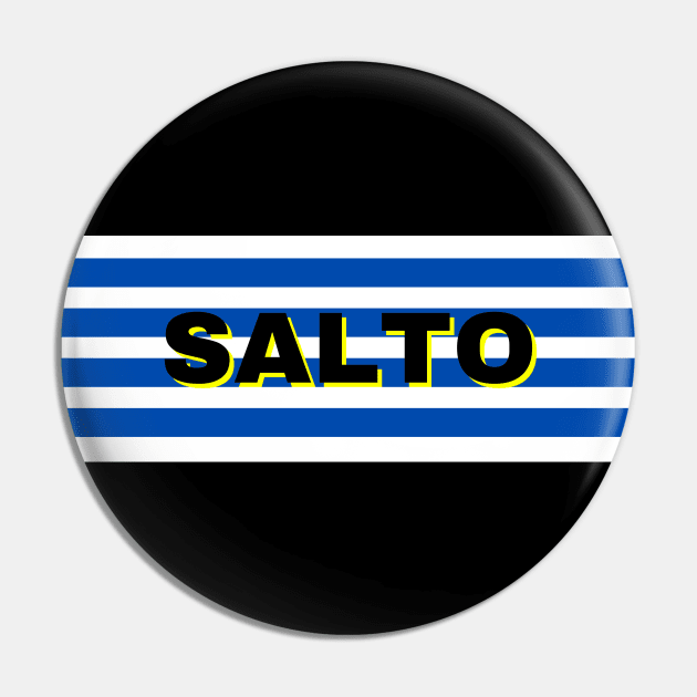 Salto City in Uruguay Flag Stripes Pin by aybe7elf