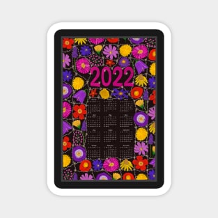 Calendar 2022 daisy chain entwined wildflowers Magnet